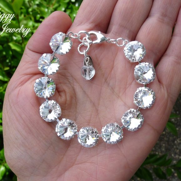 Swarovski Clear Crystal Chunky Rivoli Bracelet - Picture 9 of 10